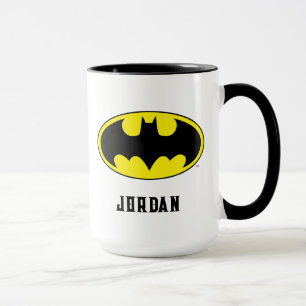 Batman Symbol Bat Oval Logo Add Your Name Mug