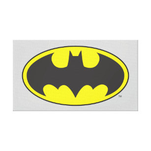 Batman Symbol   Bat Oval Logo Canvas Print