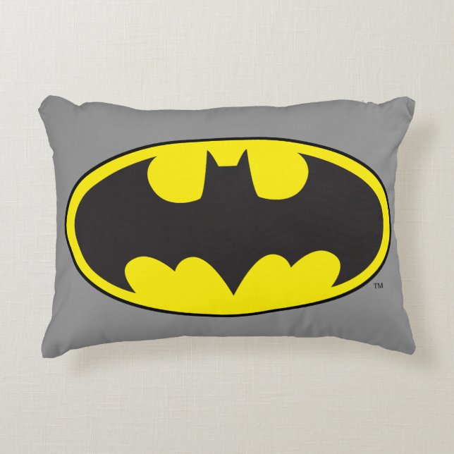 Batman Symbol | Bat Oval Logo Decorative Cushion (Front)
