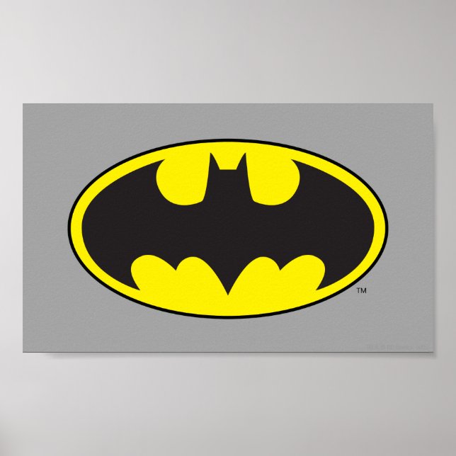 Batman Symbol | Bat Oval Logo Poster | Zazzle