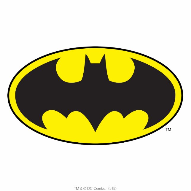 Batman Symbol | Bat Oval Logo Standing Photo Sculpture | Zazzle