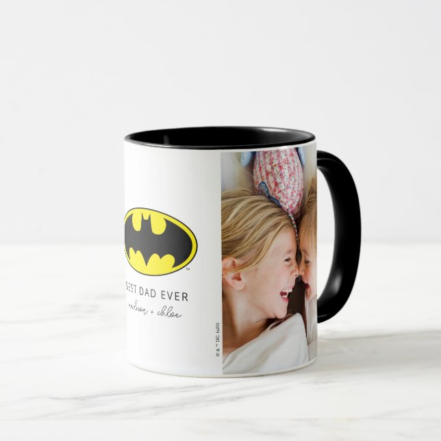 Batman Symbol | Best Dad Photo Mug (Front Right)