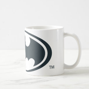 Batman Symbol   Black and White Logo Coffee Mug