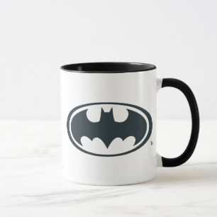 Batman Symbol   Black and White Logo Mug