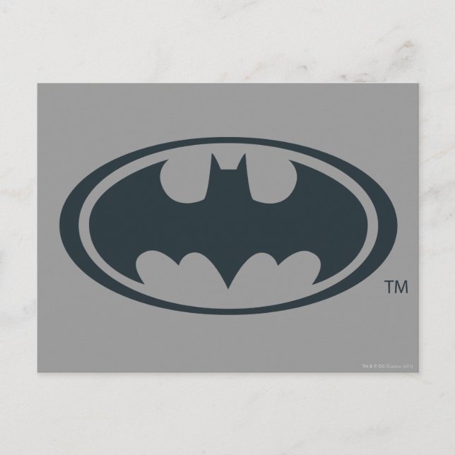 Batman Symbol | Black and White Logo Postcard (Front)