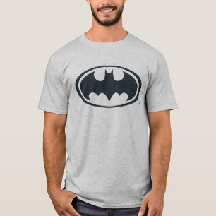 Batman Symbol   Black and White Logo T-Shirt