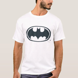 Batman Symbol   Black and White Logo T-Shirt