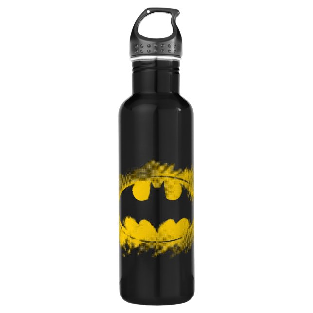 Batman Symbol | Black and Yellow Logo 710 Ml Water Bottle (Front)