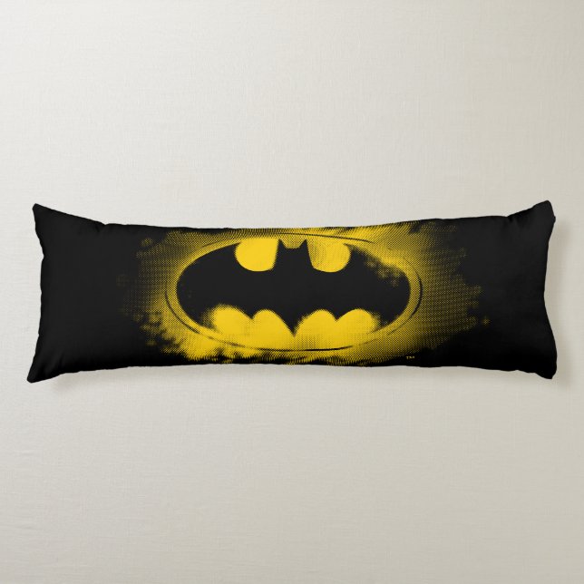 Batman Symbol | Black and Yellow Logo Body Cushion (Front)