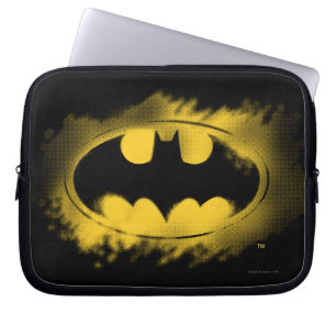 Batman Symbol   Black and Yellow Logo Laptop Sleeve