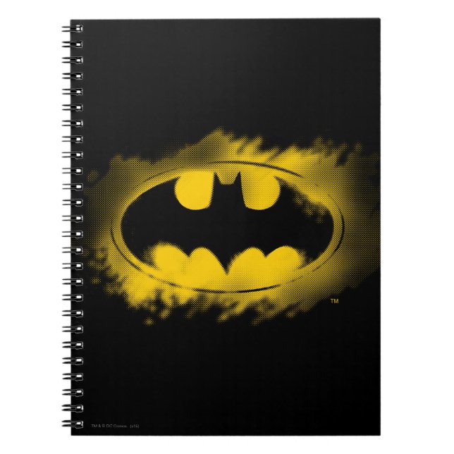 Batman Symbol | Black and Yellow Logo Notebook (Front)