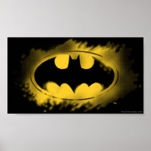 Batman Symbol   Black and Yellow Logo Poster