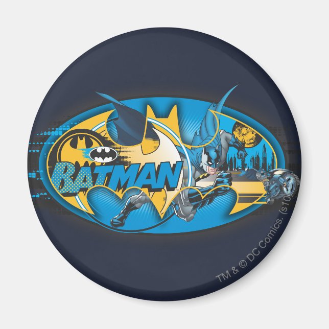 Batman Symbol | Classic Collage Logo Magnet (Front)