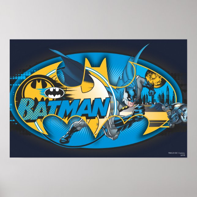 Batman Symbol | Classic Collage Logo Poster (Front)
