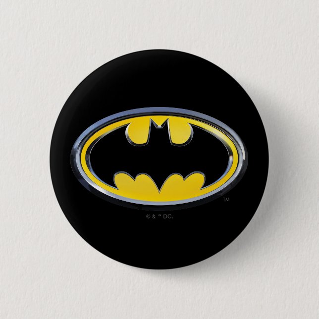 Batman Symbol | Classic Logo 6 Cm Round Badge (Front)