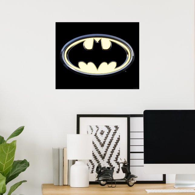 Batman Symbol | Classic Logo Foil Prints (In Situ (Desk))