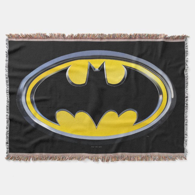 Batman Symbol | Classic Logo Throw Blanket (Front)