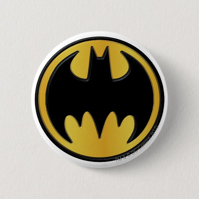 Batman Symbol | Classic Round Logo 6 Cm Round Badge (Front)