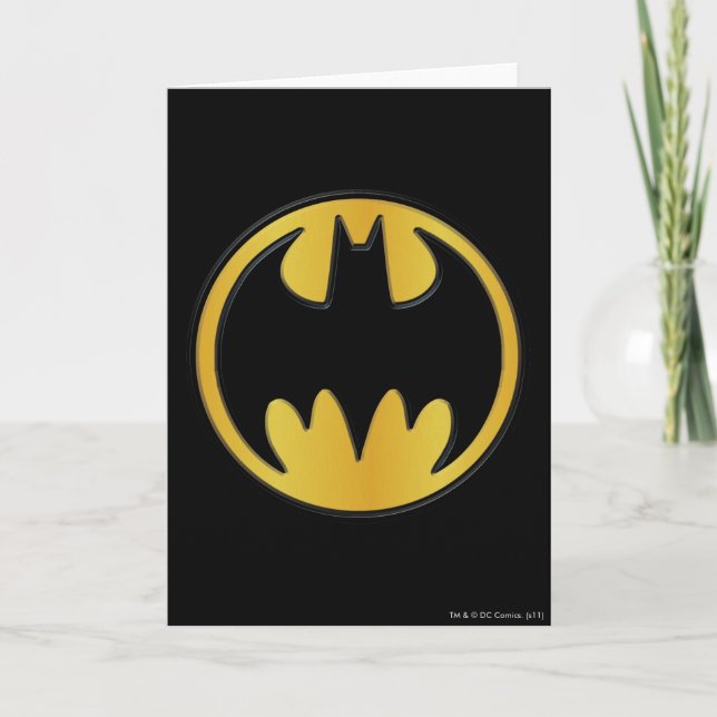Batman Symbol | Classic Round Logo Card (Front)