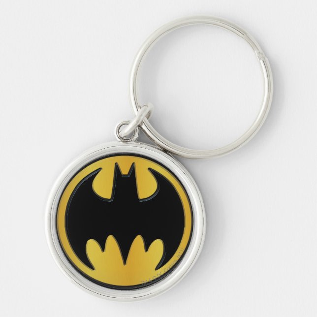 Batman Symbol | Classic Round Logo Key Ring (Front)