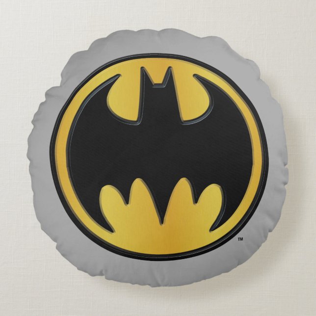 Batman Symbol | Classic Round Logo Round Cushion (Front)