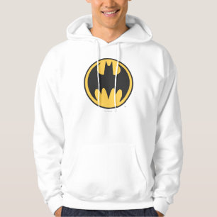 Batman Symbol Dark Yellow Circle Logo Hoodie