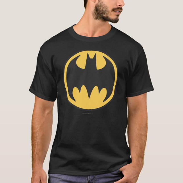 Batman Symbol | Dark Yellow Circle Logo T-Shirt (Front)