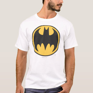 Batman Symbol Dark Yellow Circle Logo T-Shirt