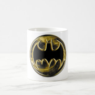Batman Symbol Gold Logo Coffee Mug