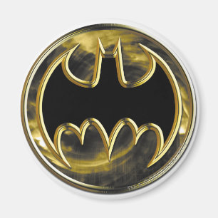 Batman Symbol   Gold Logo Magnet