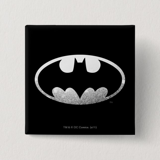Batman Symbol | Grainy Logo 15 Cm Square Badge (Front)
