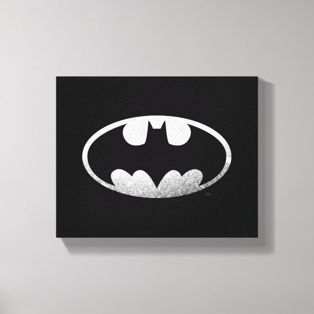 Batman Symbol | Grainy Logo Canvas Print (Front)