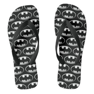 Batman Symbol   Grainy Logo Flip Flops