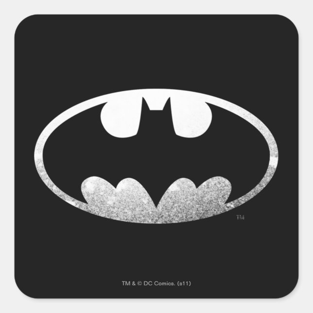 Batman Symbol | Grainy Logo Square Sticker (Front)