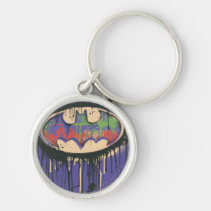 Batman Symbol Green Purple Red Logo Key Ring