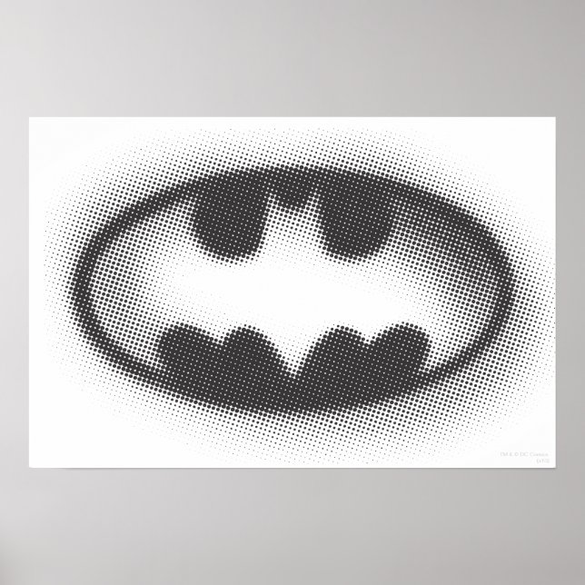 Batman Symbol | Halftone Logo Poster (Front)