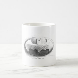 Batman Symbol   Insignia Drawing Logo Coffee Mug
