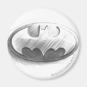 Batman Symbol   Insignia Drawing Logo Magnet