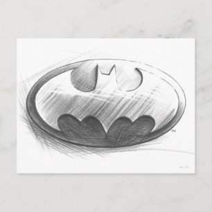 Batman Symbol Insignia Drawing Logo Postcard