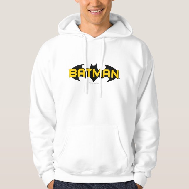 Batman Symbol | Name Yellow & Black Logo Hoodie (Front)