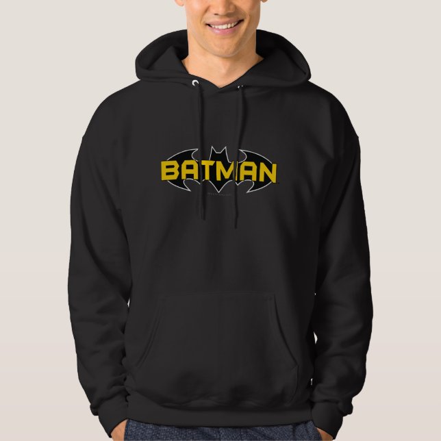 Batman Symbol | Name Yellow & Black Logo Hoodie (Front)