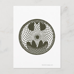Batman Symbol   Nouveau Circle Logo Postcard