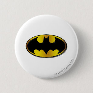 Batman Symbol   Oval Gradient Logo 6 Cm Round Badge