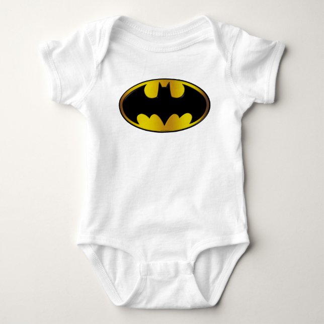 Batman Symbol | Oval Gradient Logo Baby Bodysuit (Front)
