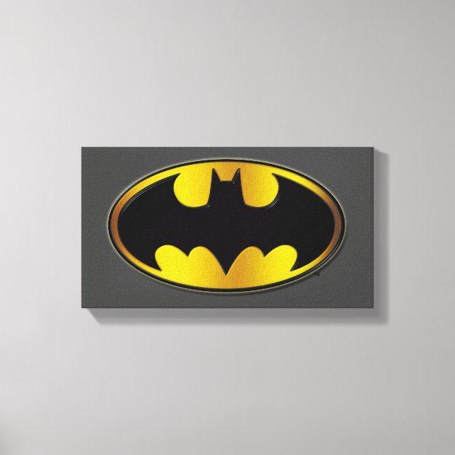Batman Symbol | Oval Gradient Logo Canvas Print (Front)
