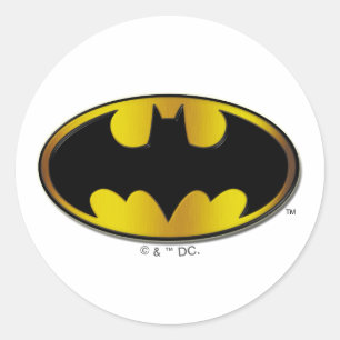 Batman Symbol   Oval Gradient Logo Classic Round Sticker