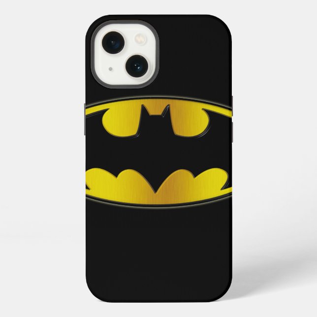 Batman Symbol | Oval Gradient Logo iPhone Case (Back)