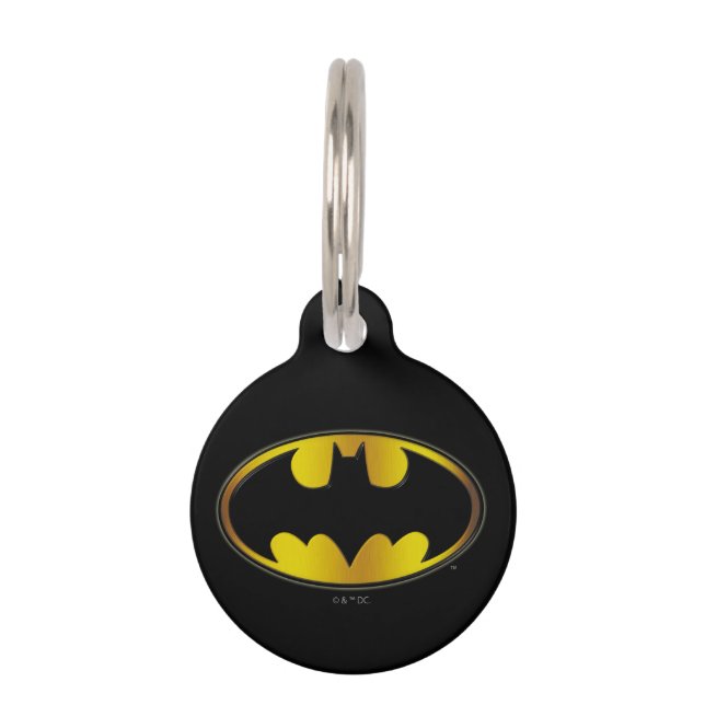 Batman Symbol | Oval Gradient Logo Pet Tag (Front)