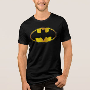 Batman Symbol   Oval Gradient Logo Tri-Blend Shirt