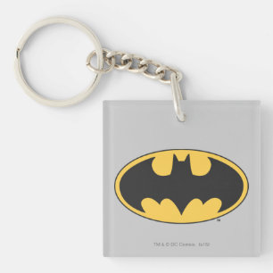Batman Symbol Oval Logo Key Ring
